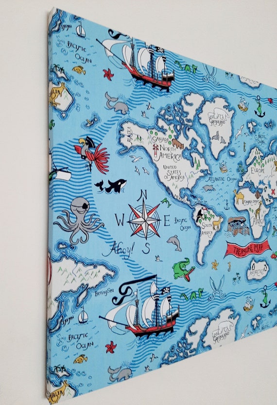 Magnettafel Pinnwand Weltkarte – 60 X 40 Cm, Mit 4 Magneten & Montageset, Für Kinderzimmer & Büro