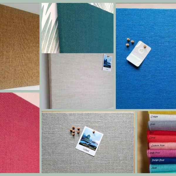 Custom Notice Boards, Cork Boards, Large Fabric Pinboards, Family Noticeboard, Office Message Board, Handmade Pinboards, Vision Board