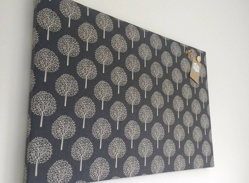 BULLETIN Cork Notice Board Fabric Covered Vision Memo Board Etsy