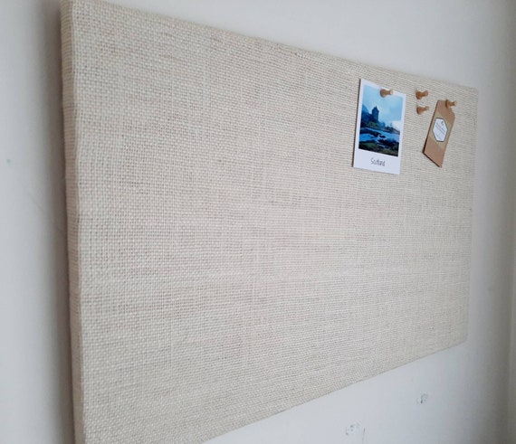 White Cork Board for Office, Fabric Pinboard for Kitchen, Family  Noticeboard, Large Wedding Display Board, Vision Board, Bulletin Board 