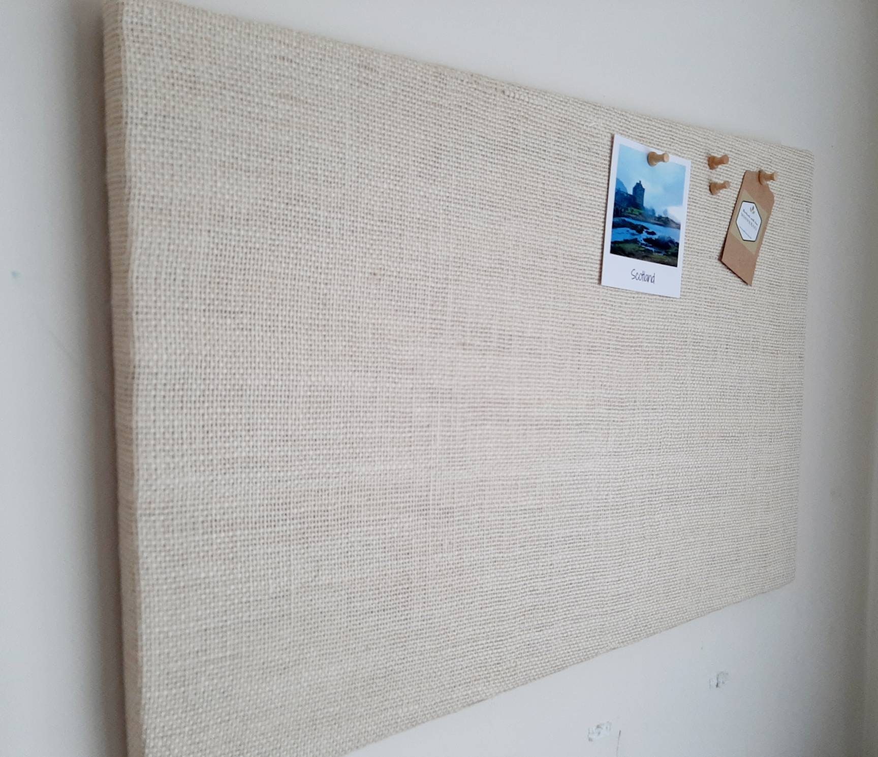 White Cork Board for Office Fabric Pinboard for Kitchen Family