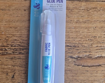 Fabric Glue Pen: Permanent Clear Non-Toxic Craft Glue