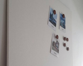 Große cremefarbene magnetische Tafel, Leinen Stoff Magnet Pinnwand, Schwarzes Brett für Home Office, rustikale Memo-Anzeige