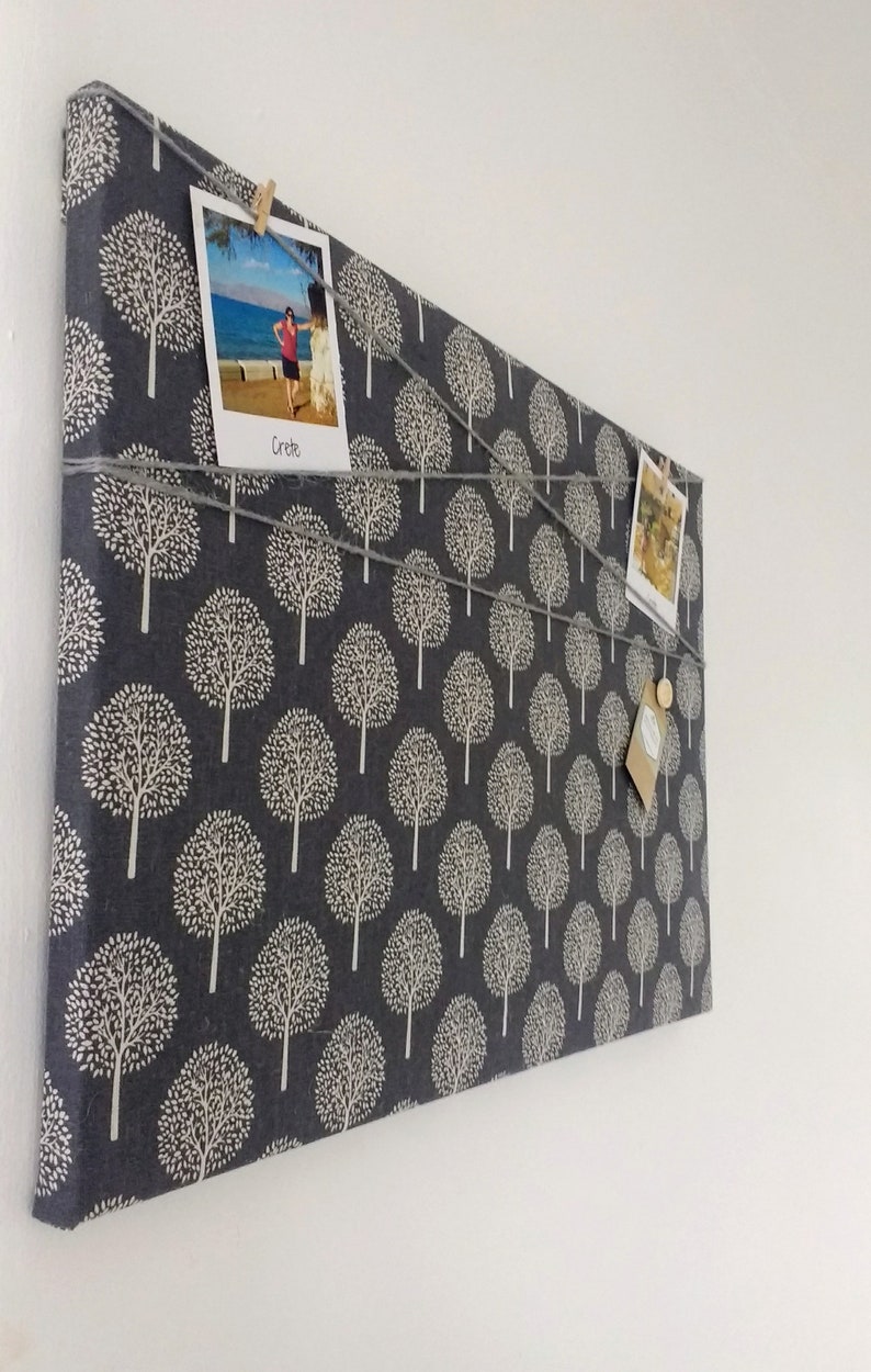 Bulletin Peg & Cork Board Tree Fabric Covered Vision Notice Etsy