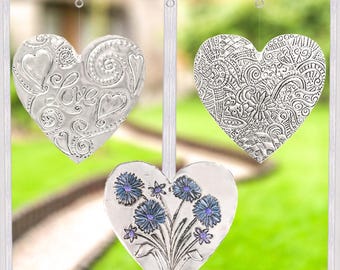 Metal Embossing Kit: Hanging Metal Heart Decoration, Crafts for Adults