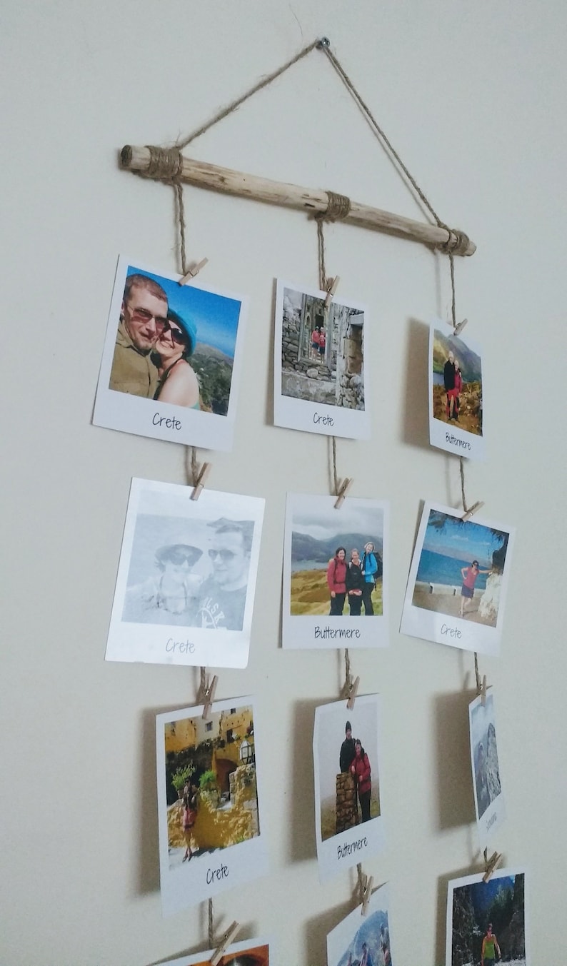 Photo or Message Driftwood Board / Polaroid Display / Photo Holder / Photo Wall Hanging image 2