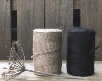 Black Jute String: Gift Wrapping Rustic Twine