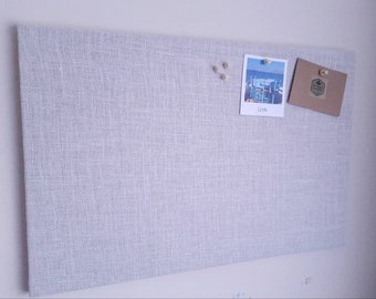 OFF White Cork Bulletin BOARD Hessian Burlap Covered, Pin Notice Mood Board, Fabric Vision Board