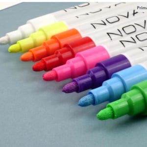 Liquid Chalk Pens: 8 Washable Markers, 6mm Reversible Tip
