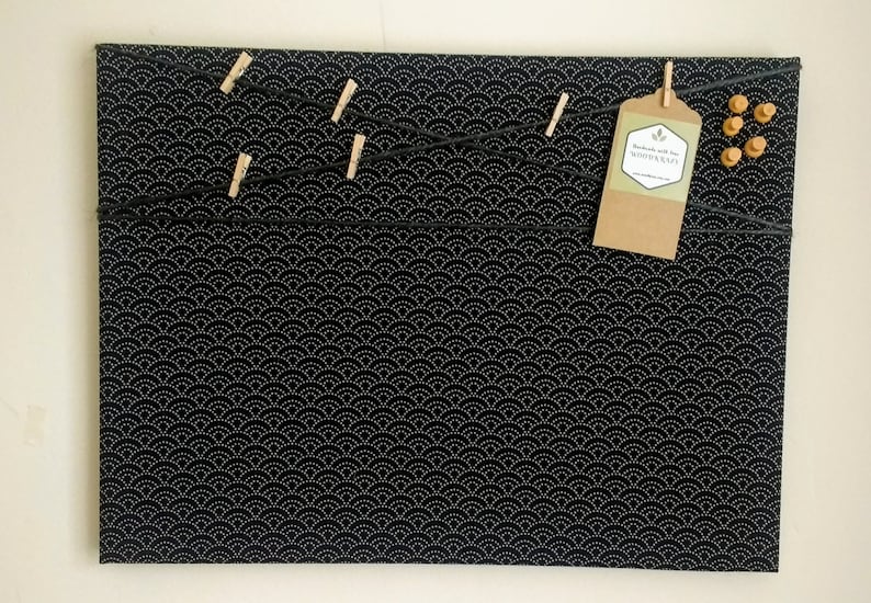 Bulletin Peg & Cork Board Navy Fabric Covered Vision Notice Etsy UK
