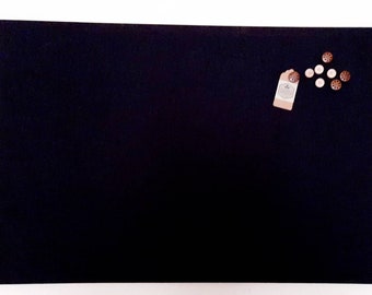 Black MAGNETIC Board, Fabric Magnet Bulletin Board, Home Office Notice Board, Memo Display