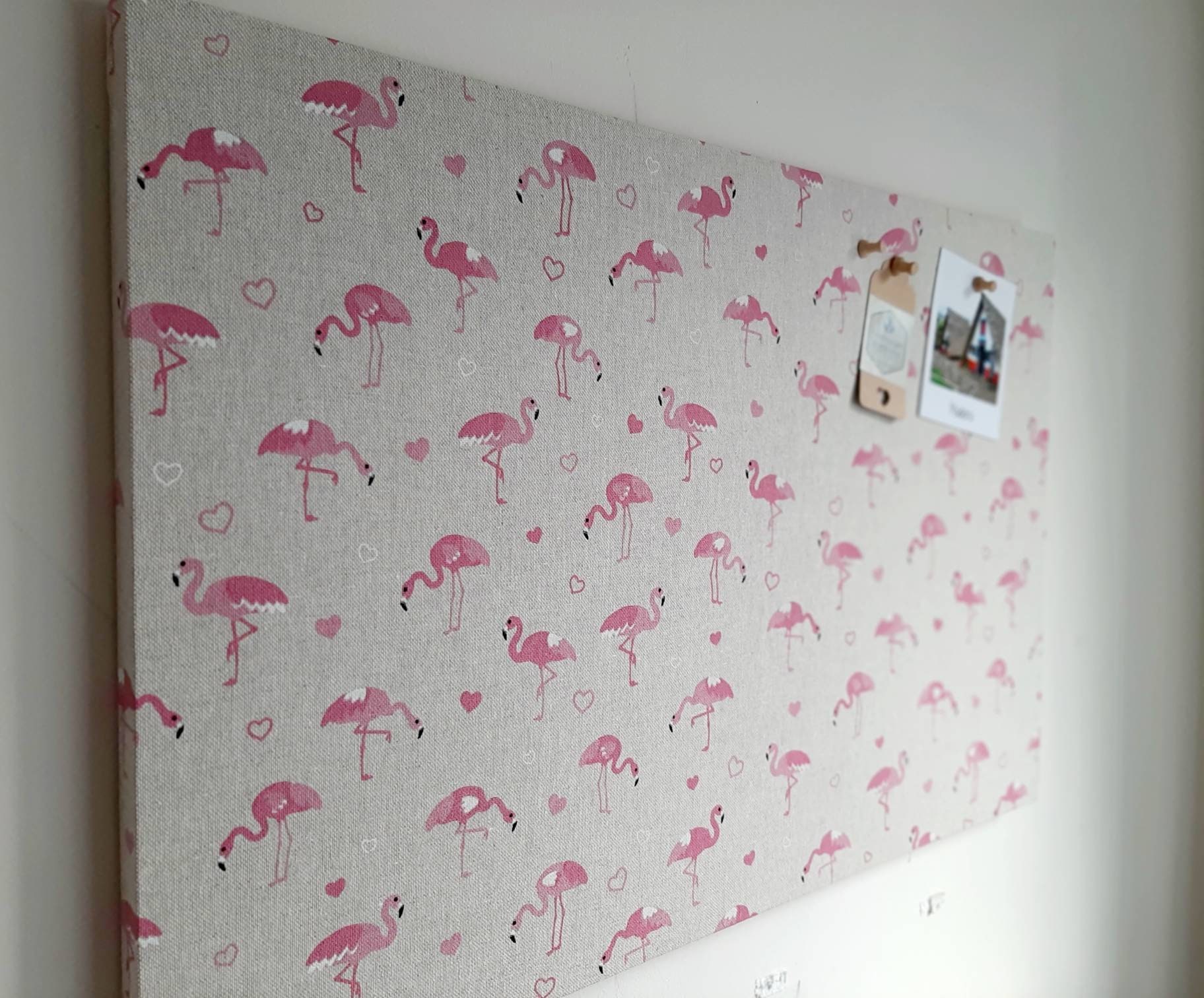 Flamingo Fabric Pin/Memo/Notice/cork Board Edinburgh Weavers 7 SIZES Handmade 