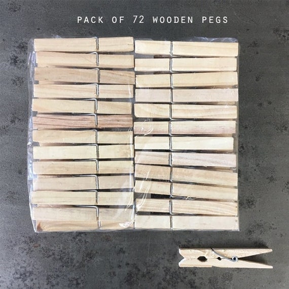 Pinzas tender ropa madera (pack 24 piezas)