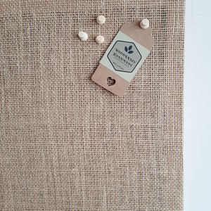Small Burlap Cork Board: Hessian Fabric Pin Board (30 X 45CM) afbeelding 2