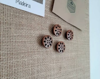 Hessian MAGNETIC Board to Be Used with STRONG MAGNETS, Fabric Magnet Bulletin Board, Home Office Notice Board, Rustic Memo Display