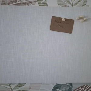 Off-White Washed Linen Pinnwand, Pinnwand, Pinnwand