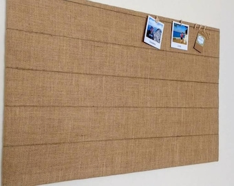 GROTE FOTO of Bericht PEG & Push Pin Hessische Bulletin Board, Pin Prikbord, Fabric Vision Board,