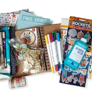 Scrapbooking Kit für Jungen / Kunsthandwerk für Kinder / Kunsthandwerk / Geschenkset für Kinder