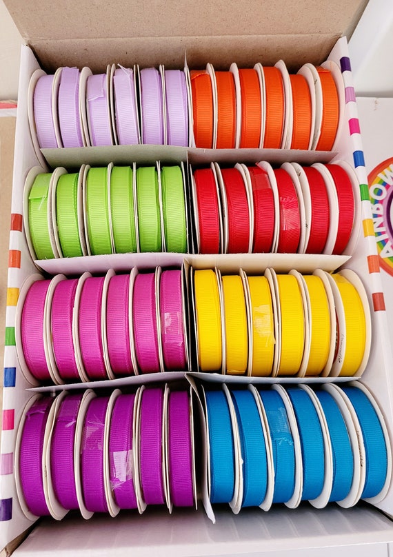 Rainbow Ribbon for Crafting, Bulk Ribbon for Packaging, Double Sided  Ribbon, Ribbon for Gift Box, Colourful Ribbon 