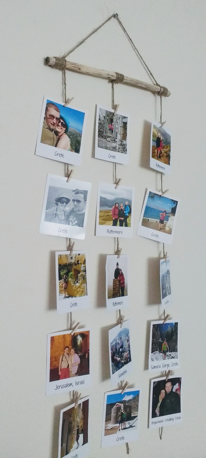 Photo or Message Driftwood Board / Polaroid Display / Photo Holder / Photo Wall Hanging image 4
