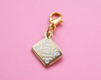 Golden Custard Cream Bullet Journal Charm - Hard Enamel Planner charm