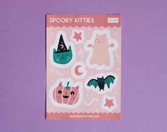 A5 Sticker Sheet - Spooky Kitties