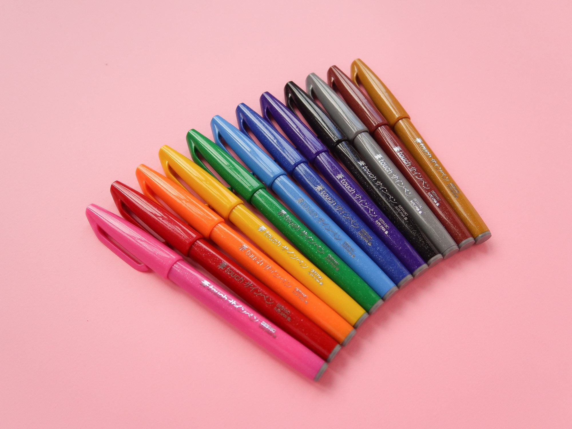 Pentel Fude Touch Brush Calligraphy Pen Sign Pen SES15 Etsy UK