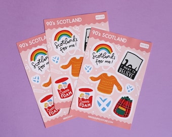 A5 Sticker Sheet - 90's Scotland