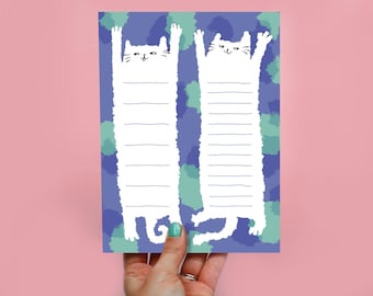 BIG STRETCH A5 Kitty Notepad / Meal Planner / Weekly Planning List