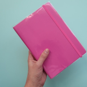 Bullet Journal Cover - A5 / B5 / B6 Clear Protective Bujo Protector - Journal Protector - Clear Plastic Notepad Jacket - Journalling Supply