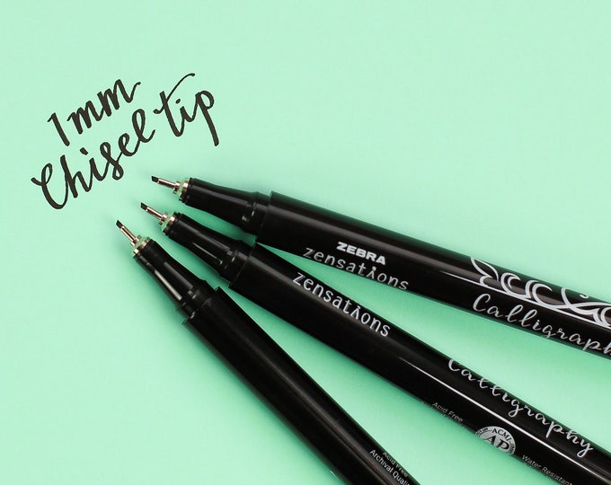 Zebra Chisel Tip 1mm Calligraphy Pen - Chinese Hand Lettering - Bujo ...