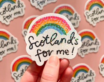 Scotland's For Me Holographic Vinyl Stickers - Rainbow Sticker