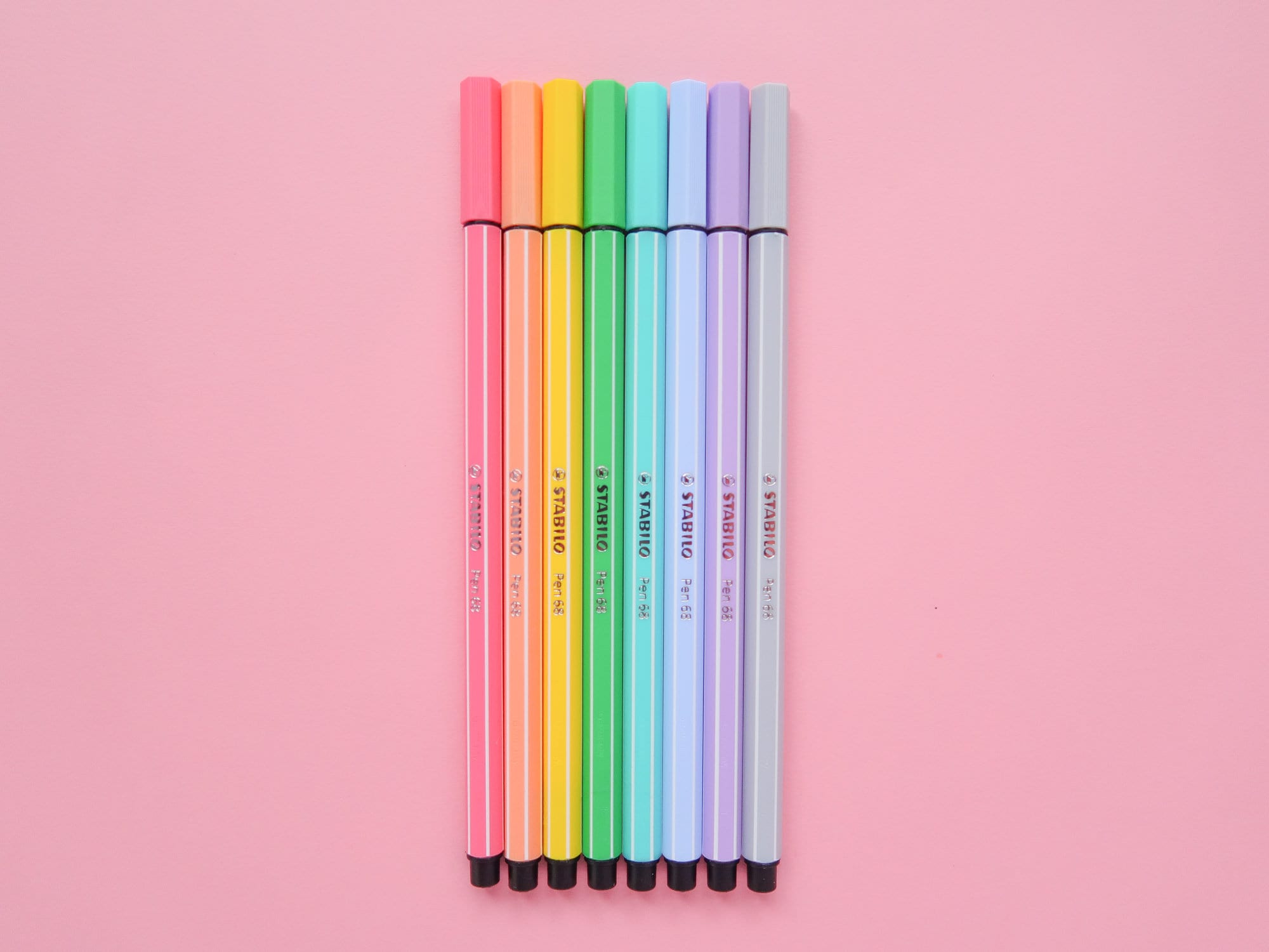 Inleg Bachelor opleiding Hoorzitting Stabilo Pastel Marker Set of 8 Pen 68 Pastel Rainbow Mild | Etsy