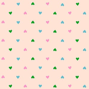 IN STOCK - Best Day Ever Ditsy Hearts Peach Cream - Melody Miller - Ruby Star Society - RS0091 18