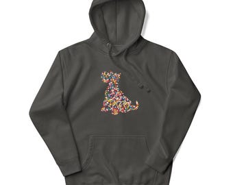 Sprinkle Scottie Unisex Hoodie Vintage Schwarz