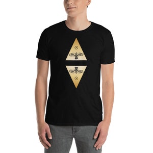 As Above So Below Unisex Tshirt, Egyptian Horus Tshirt, Falcon Sun Pyramid Tshirt, As Above So Below 100% Cotton Unisex T-Shirt