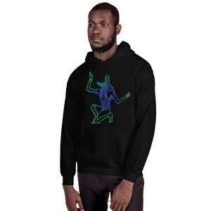 Anubis Hoodie, Egyptian Hoodie, Jackel God Hoodie, Underworld Hoodie, Gaurdian Anubis Unisex Hoodie
