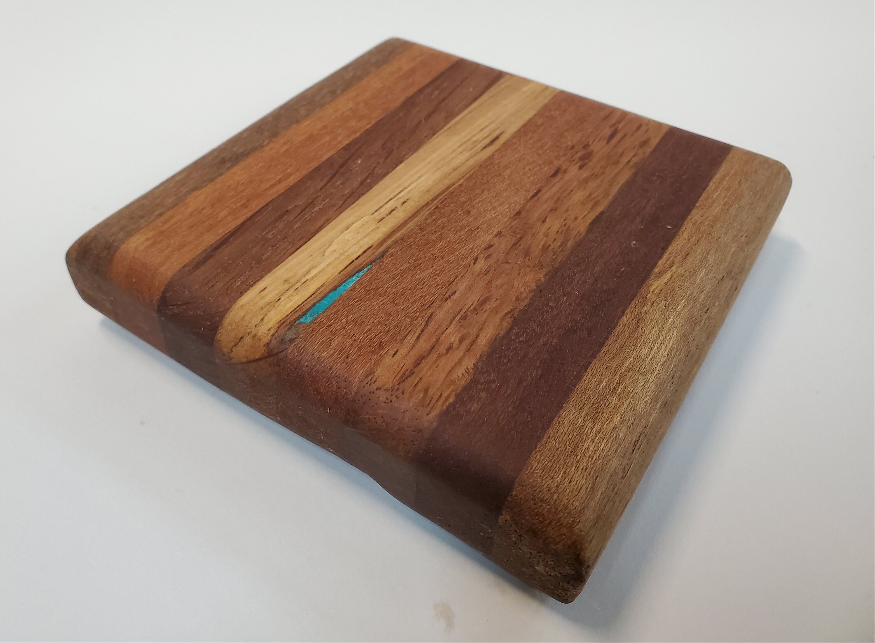 Small Mahogany and Turquoise Inlay Cutting Board Etsy Ireland