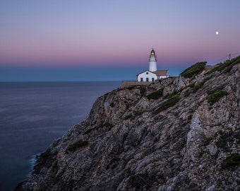 Cala Ratjada Lighthouse Photo printing on Alu-Dibond