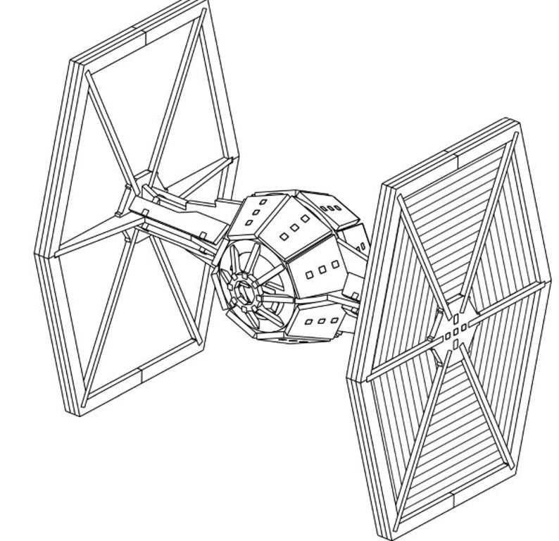 vector models for laser cutting star wars tie fighter 2 etsy