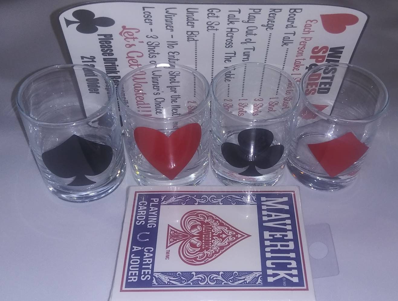 Spades, Drinking Game for Adults, Game Night Ideas, Birthday Gift Etsy