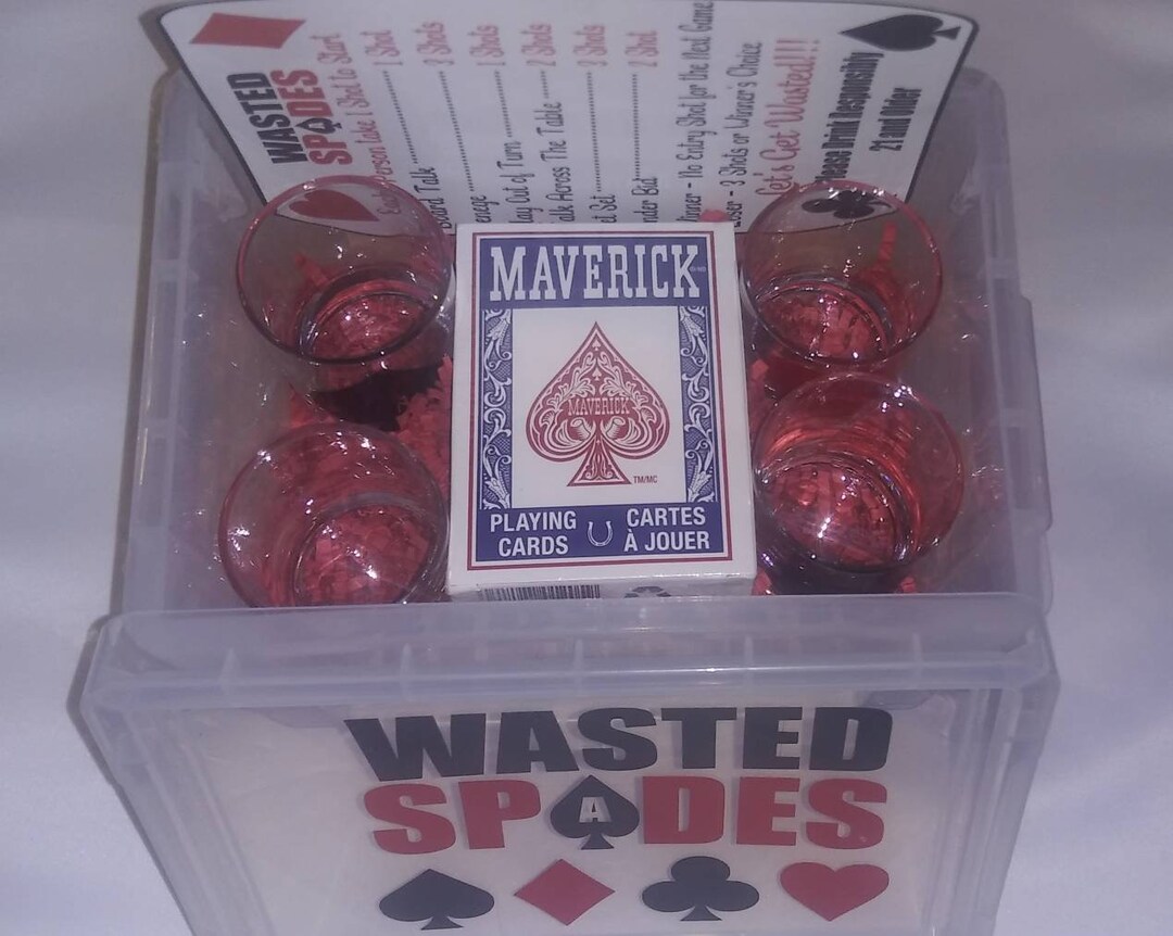 Spades, Drinking Game for Adults, Game Night Ideas, Birthday Gift Etsy