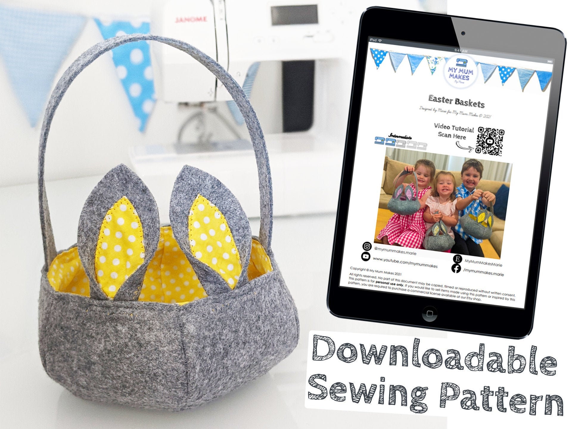 Easter Basket - DOWNLOADABLE PDF PATTERN (personal Use Licence) - Etsy