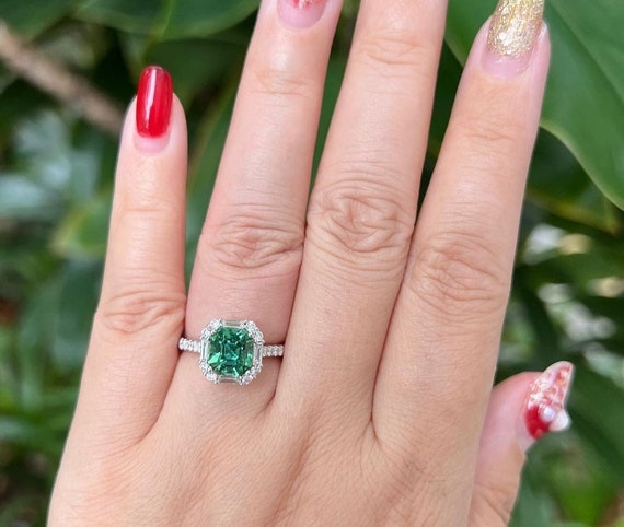 Green Tourmaline & Diamond Ring | Studleys Jewellers