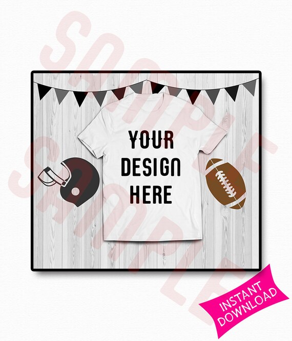 Football T-Shirt Mockup White Shirt Unisex Mockup Football T-Shirt Mockup White Shirt Unisex Mockup