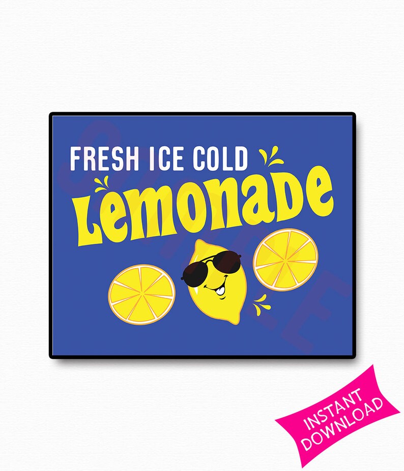 graphic about Lemonade Sign Printable called Lemonade Indication Printable Lemonade Stand New Ice Chilly Lemons