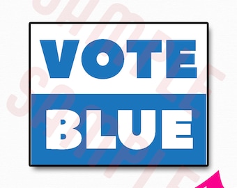 Vota Blue Printable Sign / Registrati per Votare / Registrazione Elettorale Vota Voti Vota 2020 / Elezioni Generali 2020 / Elezioni USA / Elezioni USA /