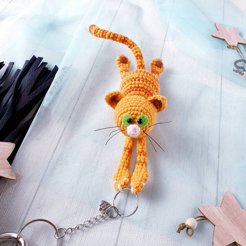 Unusual keychain black cat gift keychain decoration Original Etsy