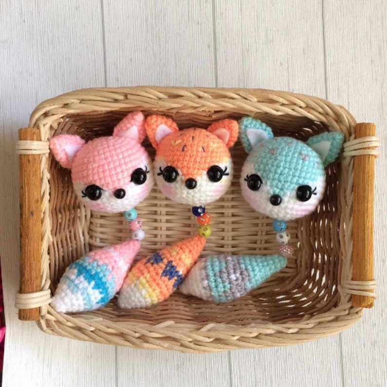 Download Crochet keychain easy pattern Fox Animals keychains Key ...