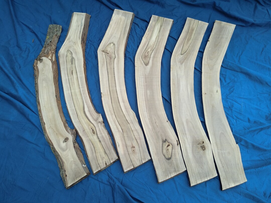 27 Walnut Live Edge Wood Planks Wall Paneling Rustic Etsy